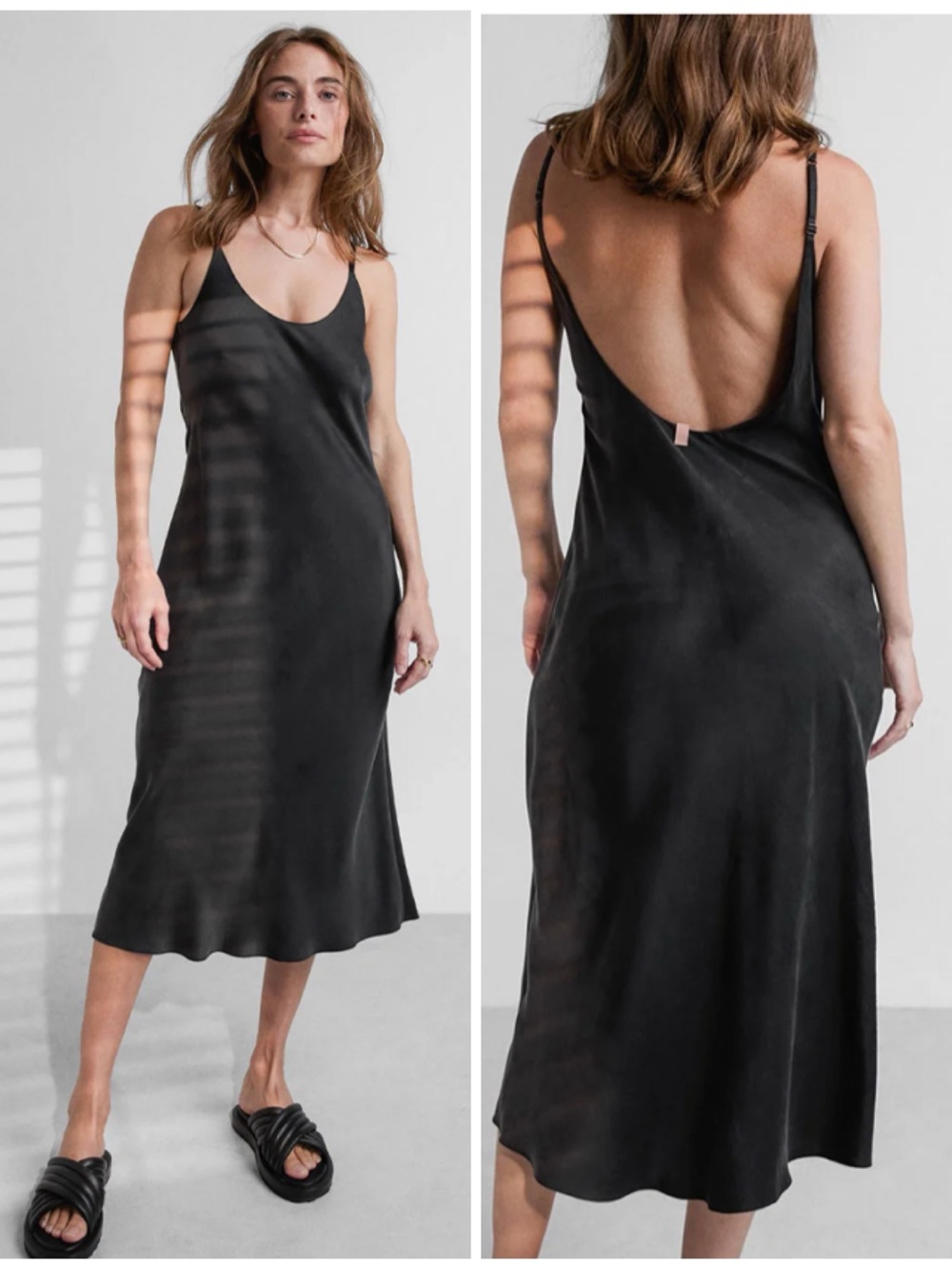 Lunya washable silk bias slip dress nightgown